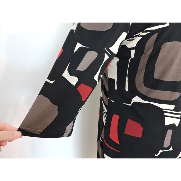 Madison Leigh Sheath Dress with Geometric Design, Size 14 - Picture 4 of 6